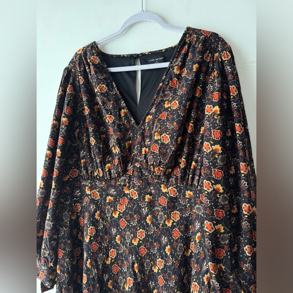 Lane Bryant | Floral Print Long Sleeve Seamed-Bodice Maxi Dress | Size 20 - Picture 5 of 13